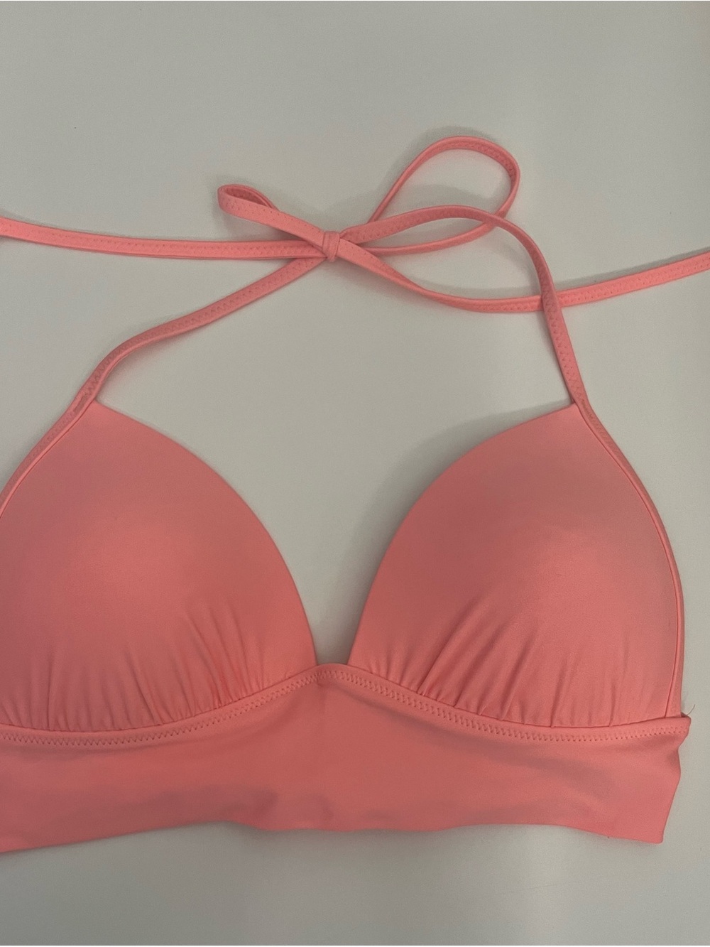 aerie Coral Pink Halter Bikini Top